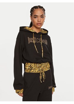 Just Cavalli Bluza 77PAIE21 Czarny Regular Fit ze sklepu MODIVO w kategorii Bluzy damskie - zdjęcie 181054119