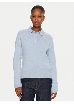 Tommy Hilfiger Sweter WW0WW43505 Niebieski Regular Fit ze sklepu MODIVO w kategorii Swetry damskie - zdjęcie 181054339