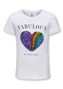 Kids ONLY T-Shirt 15286275 Biały Regular Fit ze sklepu MODIVO w kategorii Bluzki dziewczęce - zdjęcie 181054646