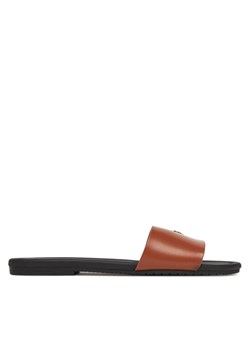Calvin Klein Jeans Klapki Flat Sandal Slide Mg YW0YW01697 Brązowy ze sklepu MODIVO w kategorii Klapki damskie - zdjęcie 181054768
