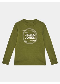 Jack&Jones Junior Bluza 12247681 Zielony Standard Fit ze sklepu MODIVO w kategorii Bluzy chłopięce - zdjęcie 181055018
