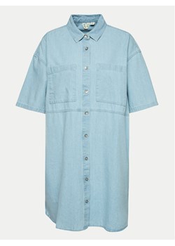 Roxy Sukienka jeansowa Pacific Night ERJDD03005 Niebieski Relaxed Fit ze sklepu MODIVO w kategorii Sukienki - zdjęcie 181055027