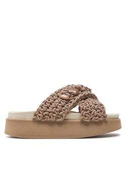 Inuikii Klapki Woven Stones Platform 70103-106 Brązowy ze sklepu MODIVO w kategorii Klapki damskie - zdjęcie 181055805