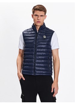 KARL LAGERFELD Kamizelka 505023 500590 Granatowy Regular Fit ze sklepu MODIVO w kategorii Kamizelki męskie - zdjęcie 181056199