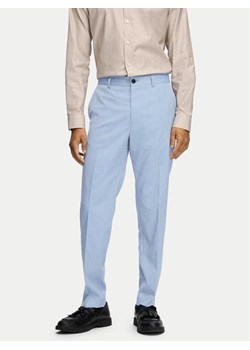 Selected Homme Spodnie garniturowe 16092419 Błękitny Slim Fit ze sklepu MODIVO w kategorii Spodnie męskie - zdjęcie 181056267