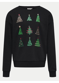 Kids ONLY Bluza Yda Xmas 15280285 Czarny Regular Fit ze sklepu MODIVO w kategorii Bluzy chłopięce - zdjęcie 181056458