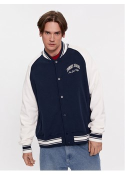 Tommy Jeans Bluza Varsity DM0DM18400 Granatowy Relaxed Fit ze sklepu MODIVO w kategorii Bluzy męskie - zdjęcie 181056746