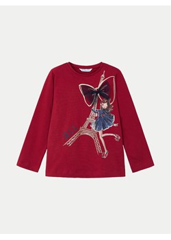 Mayoral Bluzka 4063 Czerwony Regular Fit ze sklepu MODIVO w kategorii Bluzki dziewczęce - zdjęcie 181056955