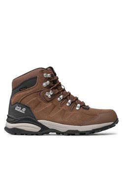 Jack Wolfskin Trekkingi Refugio Texapore Mid W 4050871 Brązowy ze sklepu MODIVO w kategorii Buty trekkingowe damskie - zdjęcie 181057287
