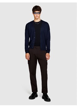 Sisley Kardigan 11BAS600J Granatowy Regular Fit ze sklepu MODIVO w kategorii Swetry męskie - zdjęcie 181057307