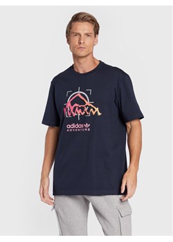 adidas T-Shirt Adventure Ride HK4981 Granatowy Relaxed Fit ze sklepu MODIVO w kategorii T-shirty męskie - zdjęcie 181057585