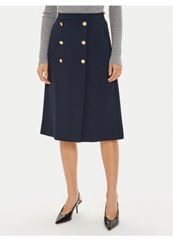 Tommy Hilfiger Spódnica midi WW0WW43628 Granatowy Regular Fit ze sklepu MODIVO w kategorii Spódnice - zdjęcie 181058067