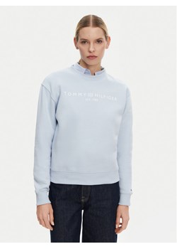 Tommy Hilfiger Bluza WW0WW39791 Błękitny Relaxed Fit ze sklepu MODIVO w kategorii Bluzy damskie - zdjęcie 181058086