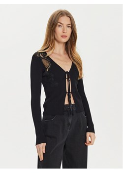 TWINSET Kardigan 242TP3193 Czarny Slim Fit ze sklepu MODIVO w kategorii Swetry damskie - zdjęcie 181058395