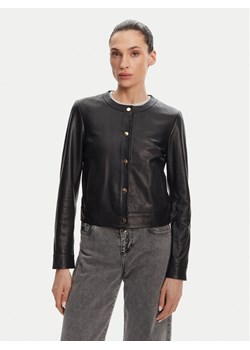 Serge Pariente Kurtka skórzana Marion Czarny Slim Fit ze sklepu MODIVO w kategorii Kurtki damskie - zdjęcie 181058447