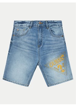 Guess Szorty jeansowe L4GD17 D41E0 Niebieski Regular Fit ze sklepu MODIVO w kategorii Spodenki chłopięce - zdjęcie 181058797