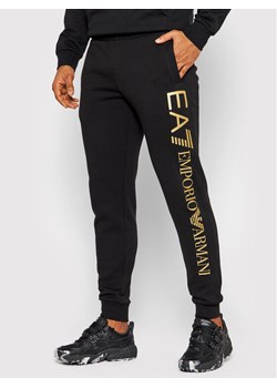 EA7 Emporio Armani Spodnie dresowe 8NPPB5 PJ07Z 1203 Czarny Regular Fit ze sklepu MODIVO w kategorii Spodnie męskie - zdjęcie 181058816