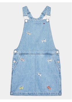 Tommy Hilfiger Sukienka jeansowa Dungaree KG0KG07194 D Niebieski Regular Fit ze sklepu MODIVO w kategorii Spódnice dziewczęce - zdjęcie 181058869