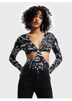 Desigual Body 22WWQK06 Czarny Slim Fit ze sklepu MODIVO w kategorii Bluzki damskie - zdjęcie 181058876