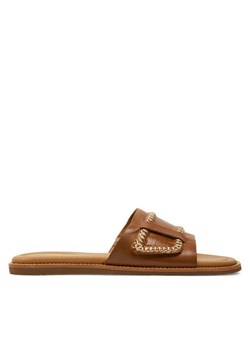 Clarks Klapki Maritime Mule 26176402 Brązowy ze sklepu MODIVO w kategorii Klapki damskie - zdjęcie 181059068
