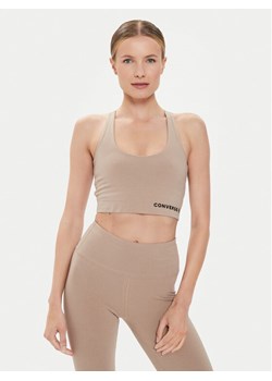Converse Biustonosz top W Wordmark Bra Top 10024540-A10 Beżowy ze sklepu MODIVO w kategorii Biustonosze - zdjęcie 181059086