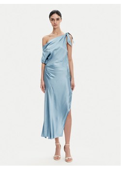 PINKO Sukienka koktajlowa 104986 A2GZ Błękitny Regular Fit ze sklepu MODIVO w kategorii Sukienki - zdjęcie 181059288