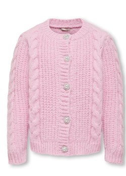 Kids ONLY Kardigan 15296423 Różowy Regular Fit ze sklepu MODIVO w kategorii Swetry dziewczęce - zdjęcie 181059309
