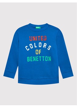 United Colors Of Benetton Bluza 3J70G104B Niebieski Regular Fit ze sklepu MODIVO w kategorii Bluzy chłopięce - zdjęcie 181059376