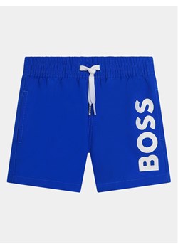 Boss Szorty sportowe J50580 S Niebieski Regular Fit ze sklepu MODIVO w kategorii Spodenki chłopięce - zdjęcie 181059568