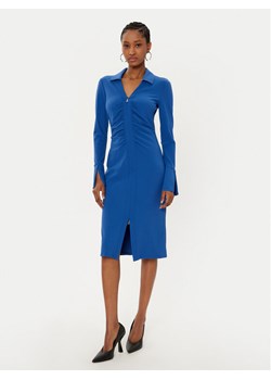 Patrizia Pepe Sukienka koktajlowa 8A1452/J129-CA37 Niebieski Slim Fit ze sklepu MODIVO w kategorii Sukienki - zdjęcie 181059596