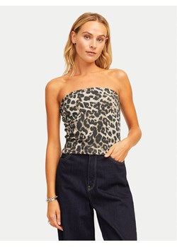 JJXX Top Fiona 12280486 Brązowy Slim Fit ze sklepu MODIVO w kategorii Bluzki damskie - zdjęcie 181059619