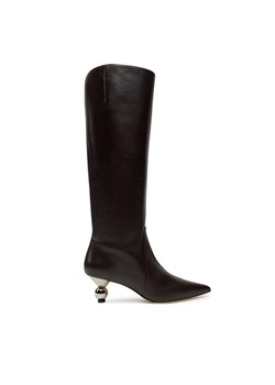 Weekend Max Mara Kozaki 2425796015600 Brązowy ze sklepu MODIVO w kategorii Kozaki damskie - zdjęcie 181059856