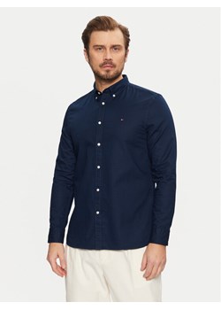 Tommy Hilfiger Koszula Flex Dobby MW0MW37578 Granatowy Slim Fit ze sklepu MODIVO w kategorii Koszule męskie - zdjęcie 181059886