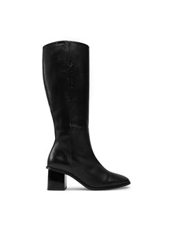 Calvin Klein Kozaki Heel Knee Boot 50 W/Ml Lth HW0HW02321 Czarny ze sklepu MODIVO w kategorii Kozaki damskie - zdjęcie 181060059