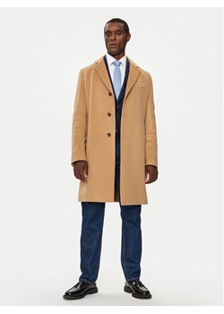 Boss Płaszcz wełniany H-Hyde 50525739 Beżowy Slim Fit ze sklepu MODIVO w kategorii Płaszcze męskie - zdjęcie 181060149