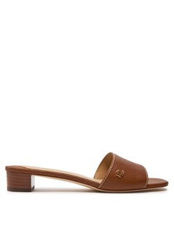 Lauren Ralph Lauren Klapki 802925259003 Brązowy ze sklepu MODIVO w kategorii Klapki damskie - zdjęcie 181060278
