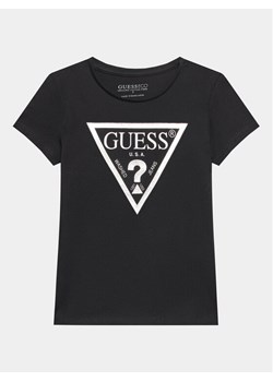 Guess T-Shirt J73I56 K8HM0 Czarny Regular Fit ze sklepu MODIVO w kategorii Bluzki dziewczęce - zdjęcie 181060639