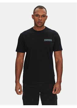 Napapijri T-Shirt S-Vignoni NP0A4ILX Czarny Regular Fit ze sklepu MODIVO w kategorii T-shirty męskie - zdjęcie 181060689