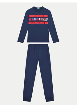 United Colors Of Benetton Piżama 3VD00P07A Granatowy Regular Fit ze sklepu MODIVO w kategorii Piżamy dziecięce - zdjęcie 181060947