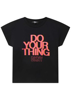 DKNY T-Shirt D35S88 S Czarny Regular Fit ze sklepu MODIVO w kategorii Bluzki dziewczęce - zdjęcie 181061205