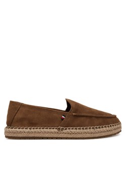 Tommy Hilfiger Espadryle Hilfiger Flex Espa Suede Loafer FM0FM05392 Brązowy ze sklepu MODIVO w kategorii Espadryle męskie - zdjęcie 181061709