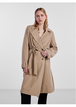 Pieces Trencz 17141582 Beżowy Loose Fit ze sklepu MODIVO w kategorii Płaszcze damskie - zdjęcie 181061818