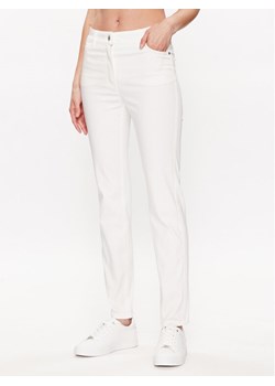 Olsen Spodnie materiałowe Mona 14000620 Biały Slim Fit ze sklepu MODIVO w kategorii Spodnie damskie - zdjęcie 181061827