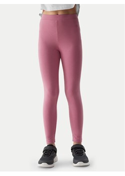 4F Legginsy 4FJWSS24TTIGF130 Różowy Slim Fit ze sklepu MODIVO w kategorii Spodnie dziewczęce - zdjęcie 181062078