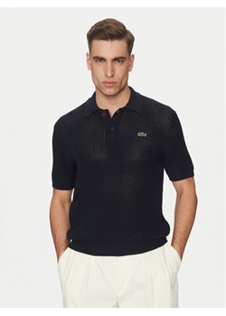 Lacoste Sweter AH9724 Granatowy Regular Fit ze sklepu MODIVO w kategorii Swetry męskie - zdjęcie 181062159