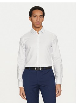 Calvin Klein Koszula K10K114307 Biały Slim Fit ze sklepu MODIVO w kategorii Koszule męskie - zdjęcie 181062578