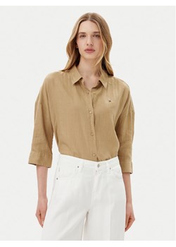 Tommy Hilfiger Koszula WW0WW46169 Beżowy Loose Fit ze sklepu MODIVO w kategorii Koszule damskie - zdjęcie 181062637