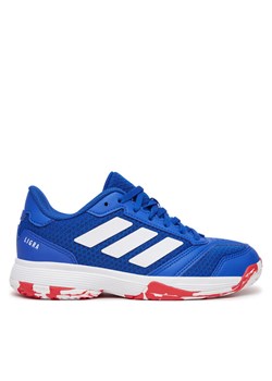 adidas Buty halowe Ligra 8 Indoor Shoes Kids IH8245 Niebieski ze sklepu MODIVO w kategorii Buty sportowe dziecięce - zdjęcie 181062689
