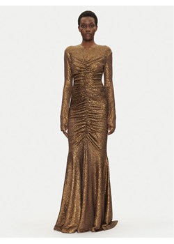 NORMA KAMALI Sukienka wieczorowa ST4243SQE38151 Złoty Slim Fit ze sklepu MODIVO w kategorii Sukienki - zdjęcie 181062995