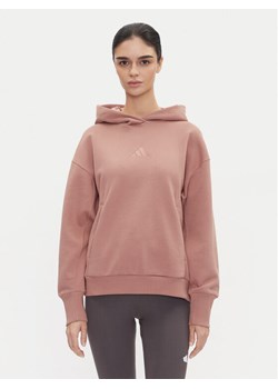 adidas Bluza ALL SZN Fleece JD4669 Różowy Loose Fit ze sklepu MODIVO w kategorii Bluzy damskie - zdjęcie 181063049